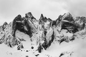 Detail of the Sciore group in the Rhaetian Alps in Switzerland.