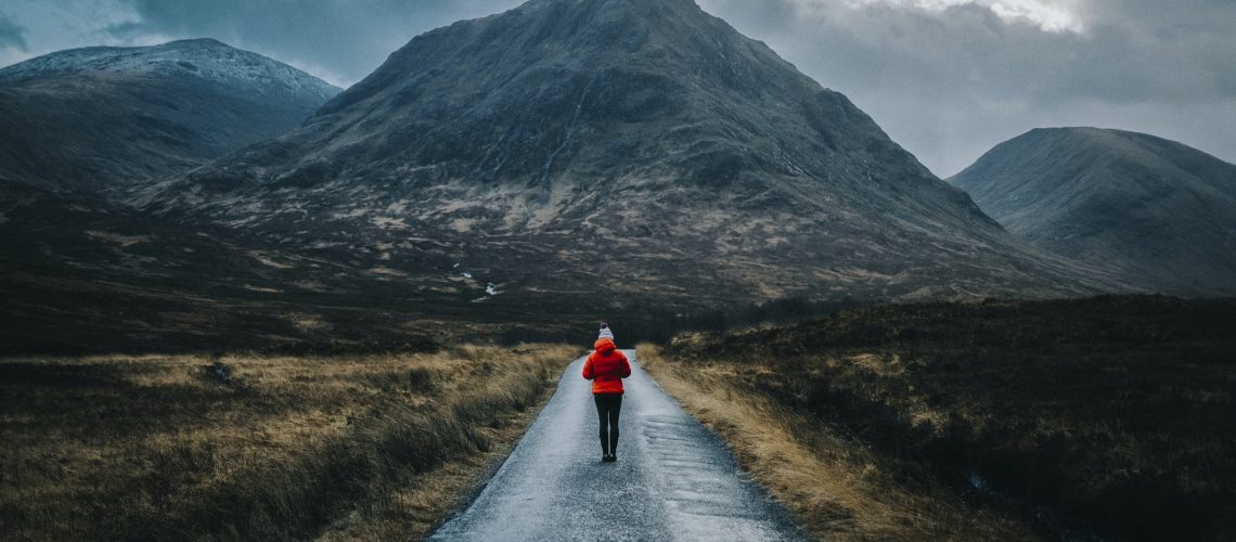 Walking alone in the Highlands